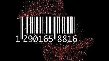 Digital Barcode Zahlen Daten Scannen Information Hintergrund video