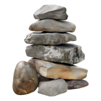 diferente tipo de piedras apilar en transparente antecedentes png