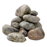 Different Kind of Stones Stack on Transparent background png