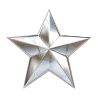 plata 3d estrella en transparente antecedentes png