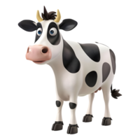 3d le rendu de une européen vache sur transparent Contexte png