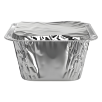 Aluminium Einweg Plastik Box auf transparent Hintergrund png