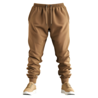 3D Rendering of a Brown Trouser on Transparent Background png