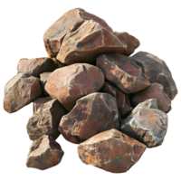 Different Kind of Stones Stack on Transparent background png