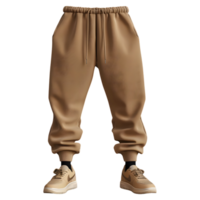 3D Rendering of a Brown Trouser on Transparent Background png