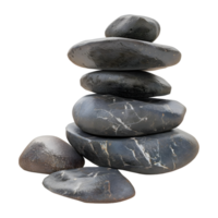 Different Kind of Stones Stack on Transparent background png