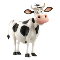 3d le rendu de une européen vache sur transparent Contexte png