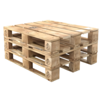 3D Rendering of a Wooden Rack for Delivery Boxes on Transparent Background png