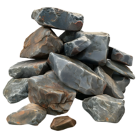 Different Kind of Stones Stack on Transparent background png