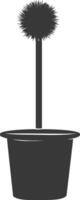 Silhouette toilet brush black color only vector