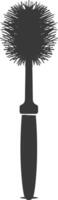 Silhouette toilet brush black color only vector
