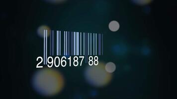 Verfolgung Bar Code Identifizierung Aufkleber Etikette Barcodes Nummer Bewegung Grafik video