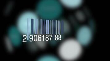 Verfolgung Bar Code Identifizierung Aufkleber Etikette Barcodes Nummer Bewegung Grafik video