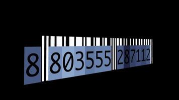 rastreamento Barra código identificação adesivo rótulo códigos de barra número movimento gráfico video