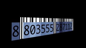 Tracking Bar Code Identification Sticker Label Barcodes Number Motion Graphic video