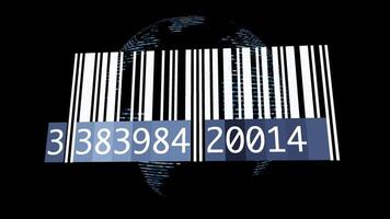 Digital Barcode Numbers Data Scanning Information Background video