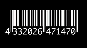 Digital Barcode Zahlen Daten Scannen Information Hintergrund video