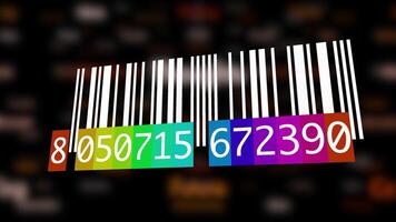 Digital Barcode Numbers Data Scanning Information Background video