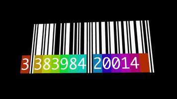 Tracking Bar Code Identification Sticker Label Barcodes Number Motion Graphic video