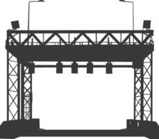 Silhouette toll road gate black color only vector