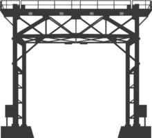 Silhouette toll road gate black color only vector