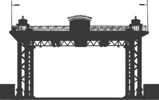 Silhouette toll road gate black color only vector