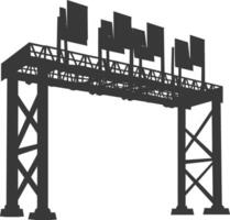 Silhouette toll road gate black color only vector