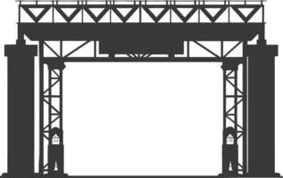 Silhouette toll road gate black color only vector