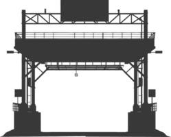 Silhouette toll road gate black color only vector