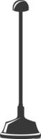 Silhouette toilet plunger black color only vector