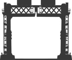 Silhouette toll road gate black color only vector