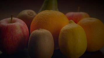 saudável nutrição frutas com vitaminas e antioxidantes video