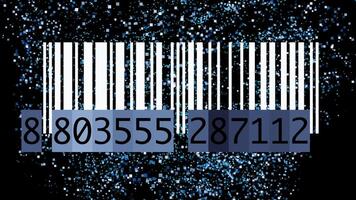 Tracking Bar Code Identification Sticker Label Barcodes Number Motion Graphic video