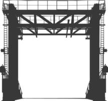 Silhouette toll road gate black color only vector