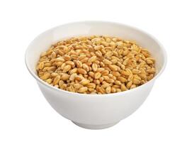 Wheat seeds isolated on white background with clipping path photo