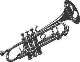 silueta trompeta negro color solamente vector