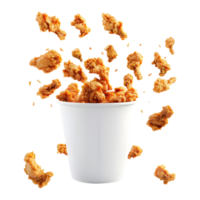 3D Rendering of a Chicken Nuggets in a box on Transparent Background png