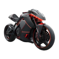3D Rendering of a Luxury Motorbike or Motorcycle on Transparent Background png