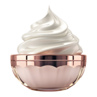 3D Rendering of a Cream in a Bowl on Transparent Background png