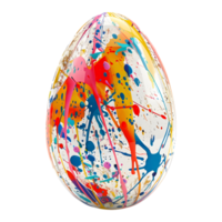 3D Rendering of a Colorful Easter Egg on Transparent Background png