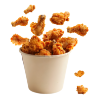 3d Rendern von ein Hähnchen Nuggets im ein Box auf transparent Hintergrund png