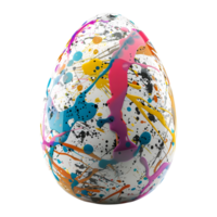 3D Rendering of a Colorful Easter Egg on Transparent Background png