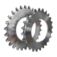 3D Rendering of a Iron Cutting Blade on Transparent Background png