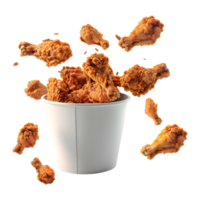 3d Rendern von ein Hähnchen Nuggets im ein Box auf transparent Hintergrund png