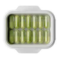 3d interpretazione di un' medicina pillole imballare su trasparente sfondo png
