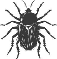 Silhouette lice animal black color only vector