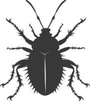 Silhouette lice animal black color only vector