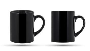 Black mug isolated photo