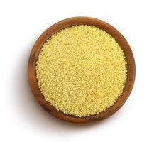 Couscous isolated on white background with clipping path photo