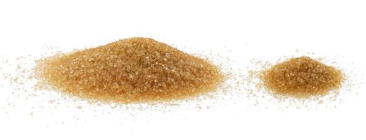 Brown sugar isolated on white background with clipping path photo